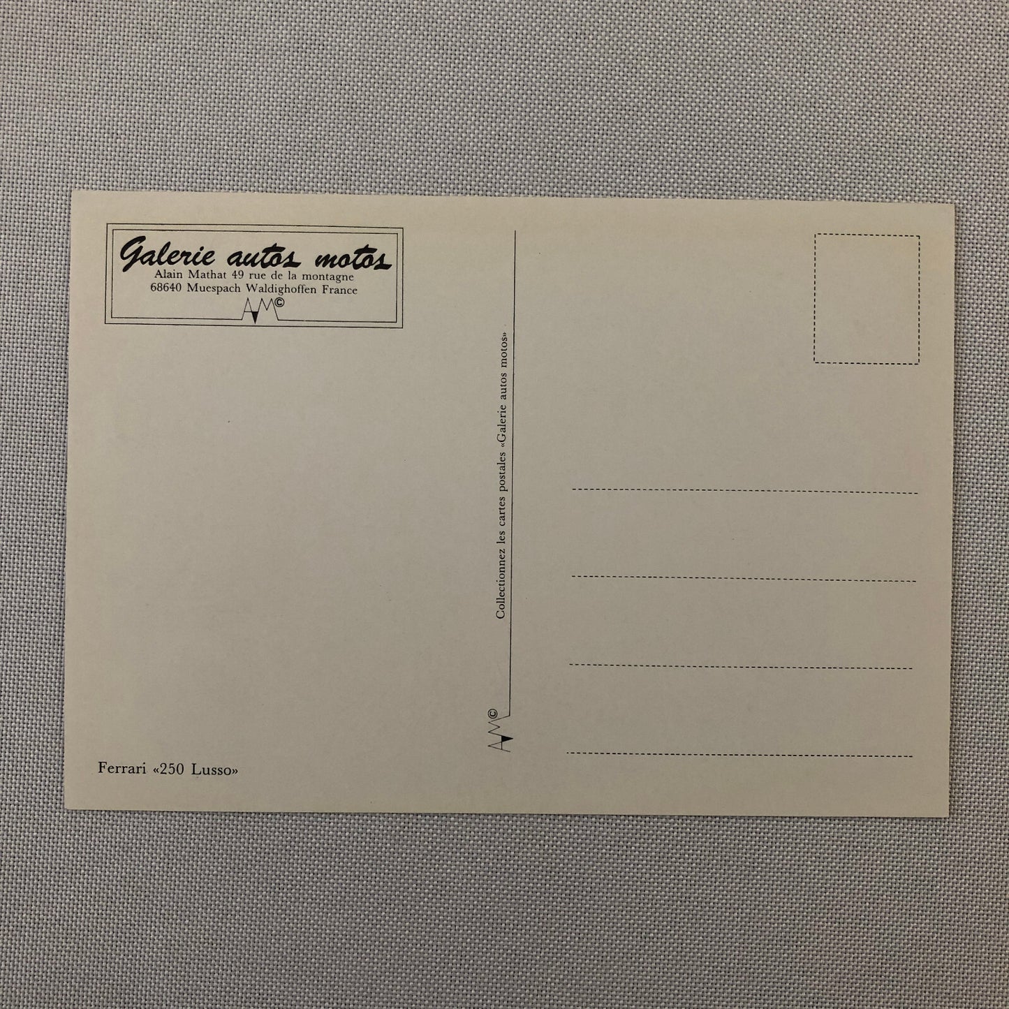 Ferrari 250 Lusso Illustration Art Postcard Post Card Alain Mathat