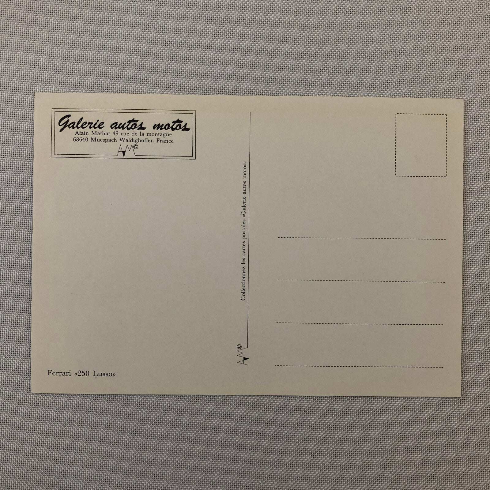 Ferrari 250 Lusso Illustration Art Postcard Post Card Alain Mathat