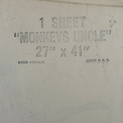 Vintage Disney Movie Poster The Monkeys Uncle 1964 Walt Disney Film