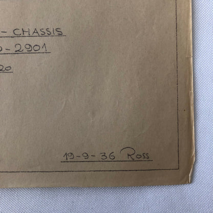 1936 Coachbuilder Bus Design Blueprint Rendering Blue Print Coach Truck 