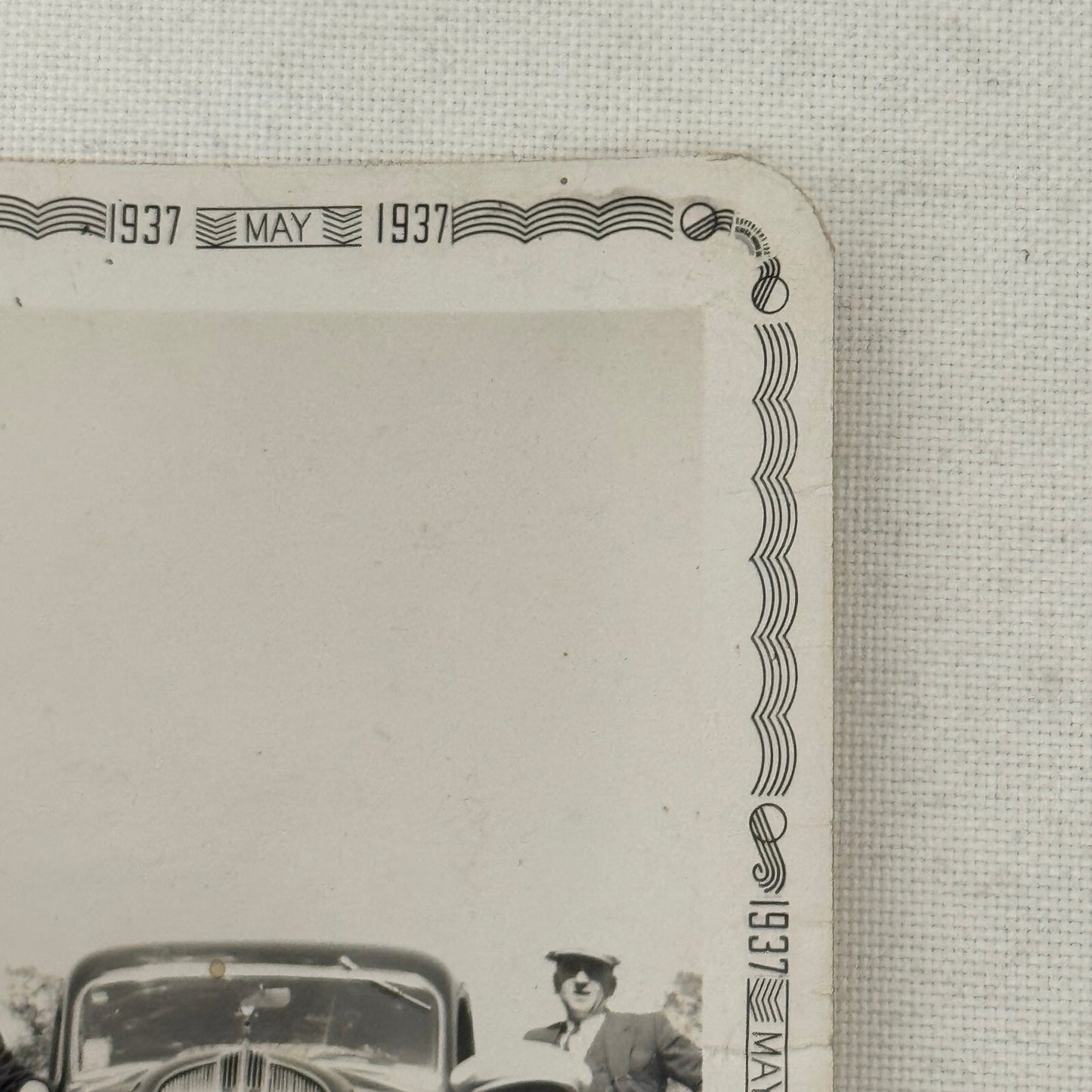 Vintage Photo Photograph Print People Child with Early Car Automobile