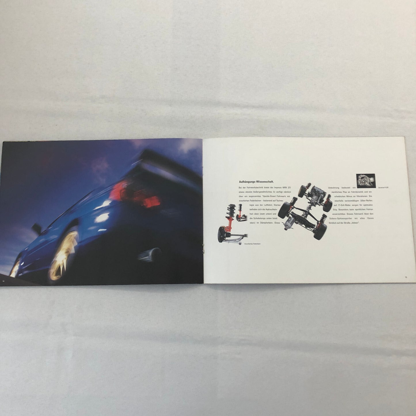 Subaru Impreza WRX STi Car Sales Brochure Catalog GERMAN TEXT European
