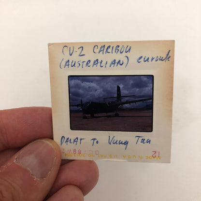 35mm Photo Slide CV-2 Caribou Aircraft 1969 Australia Airplane Vintage