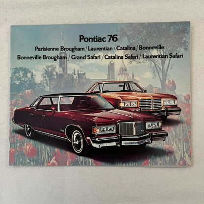 1976 Pontiac Sales Brochure Catalog Parisienne Laurentian Catalina Bonneville +