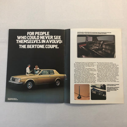 1980 Volvo Car Sales Brochure Catalog Bertone Coupe DL GLE Station Wagon GT