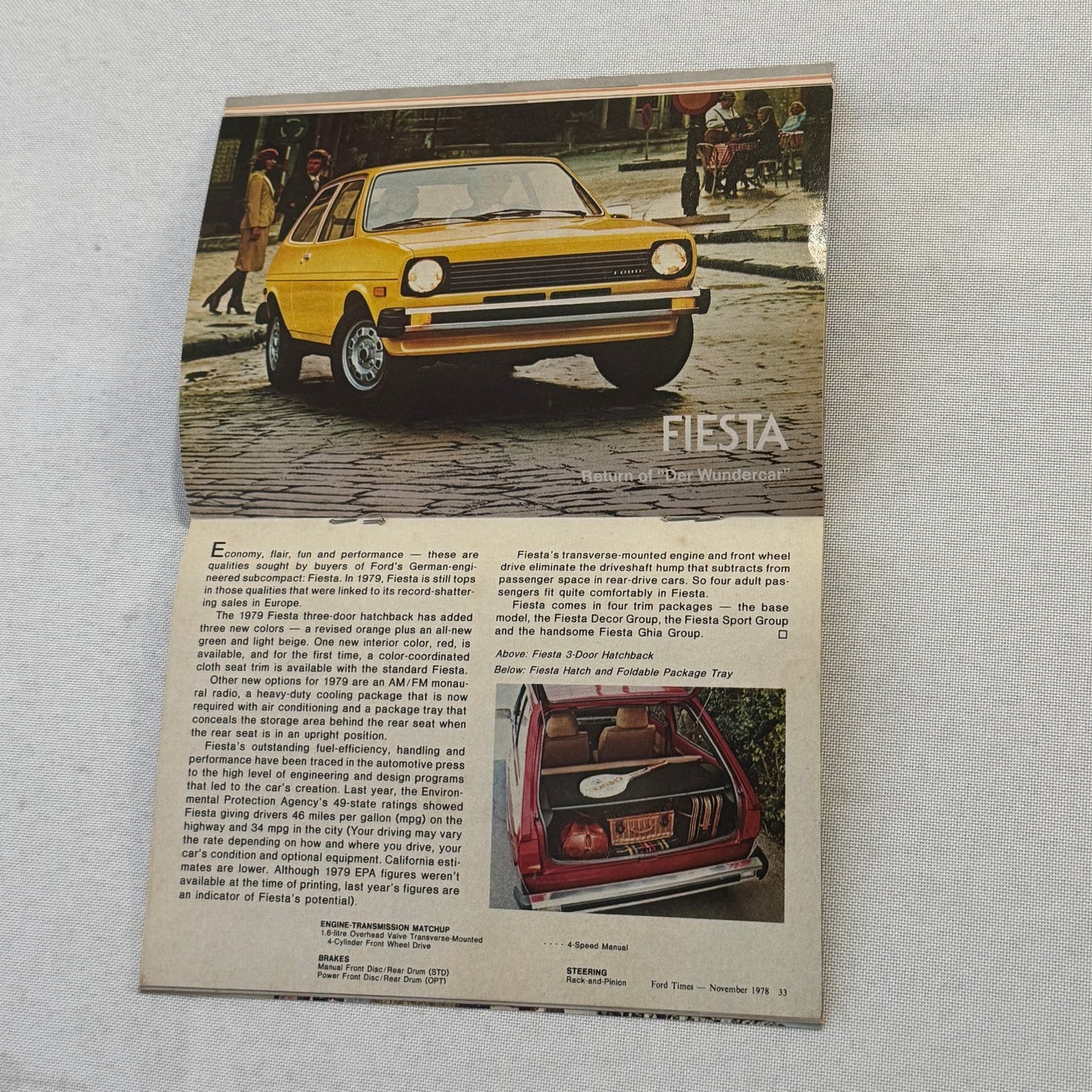 1979 Ford Car Brochure Magazine Ford Pinto LTD Thunderbird Mustang Granada