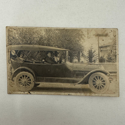 Antique Car Automobile Men Real Photo Postcard RPPC Photograph