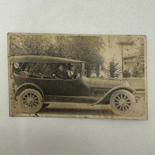 Antique Car Automobile Men Real Photo Postcard RPPC Photograph