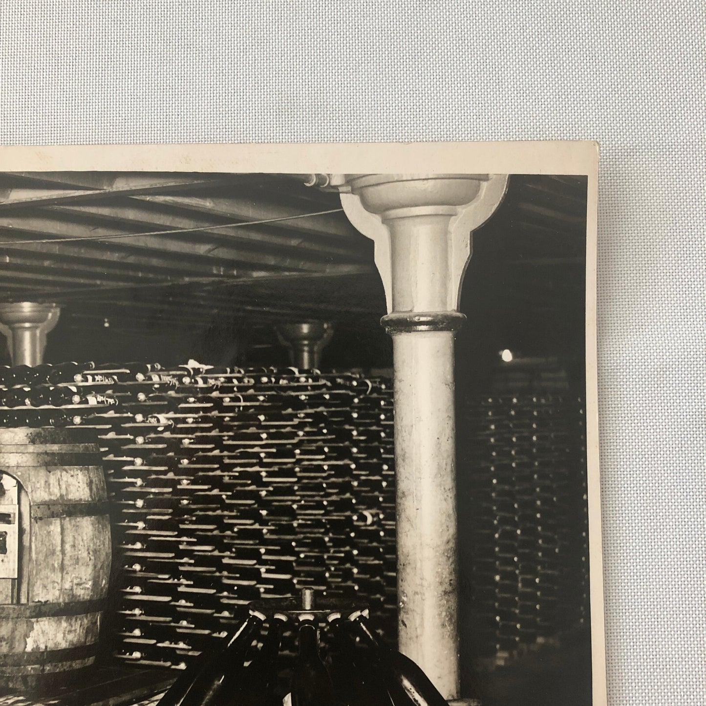 Press Photo Photograph Moussec Wine Maker Winery Wine Bottles 1934