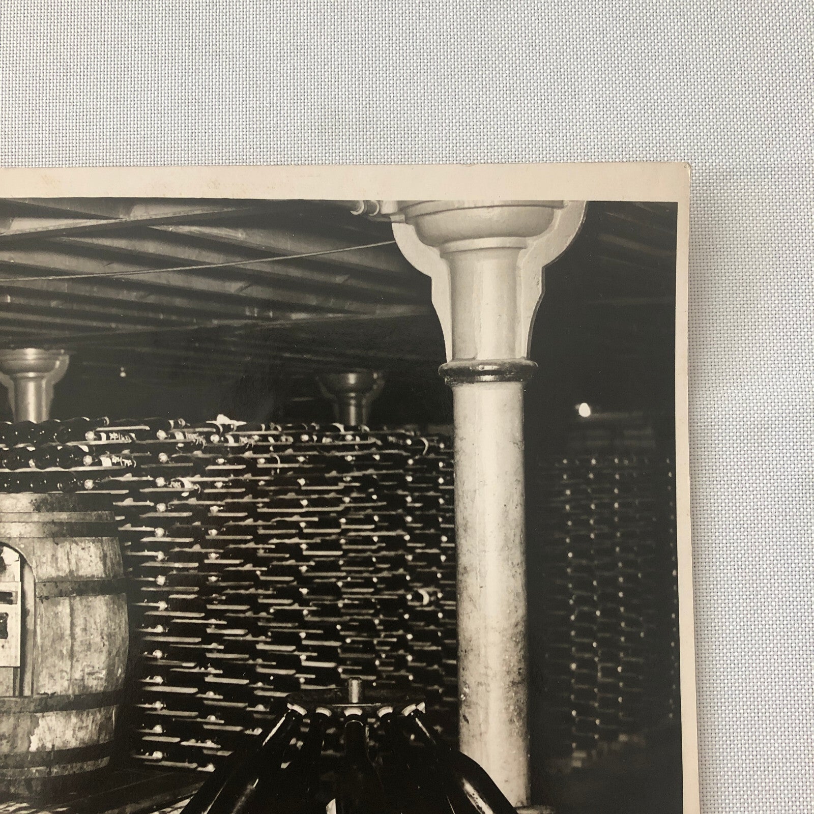 Press Photo Photograph Moussec Wine Maker Winery Wine Bottles 1934