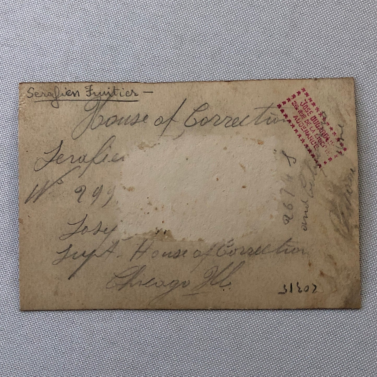 Man in Military Uniform Photo Photograph Antique Prison Corrections Chicago