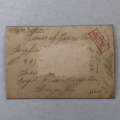 Man in Military Uniform Photo Photograph Antique Prison Corrections Chicago
