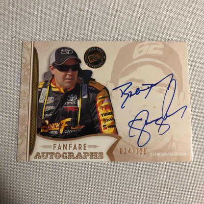 2011 Press Pass Fanfare Autograph Brendan Gaughan Signed Signature Auto NASCAR