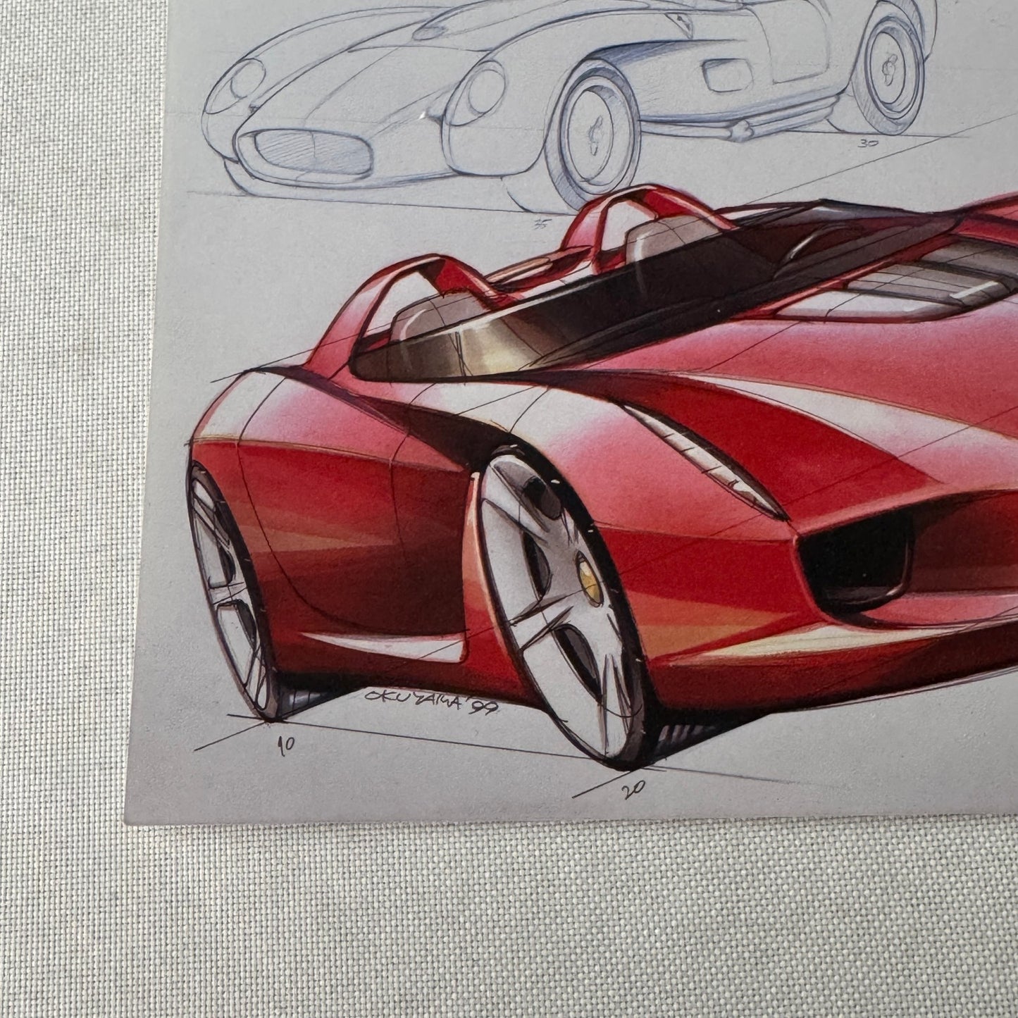 Ferrari Concept Car Prototype Sketch Photo Photograph Print 250 Testarossa