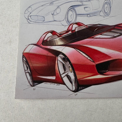 Ferrari Concept Car Prototype Sketch Photo Photograph Print 250 Testarossa