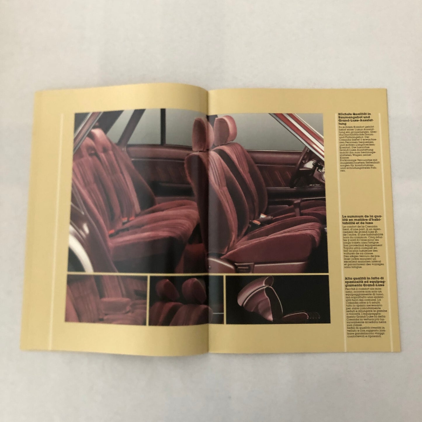 Toyota Cressida Car Sales Brochure Catalog Kombi Wagon German Italian French