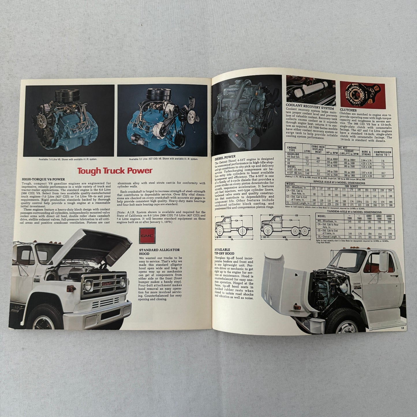GMC Series 7000 Conventional Truck Sales Brochure Catalog Advertising Vintage
