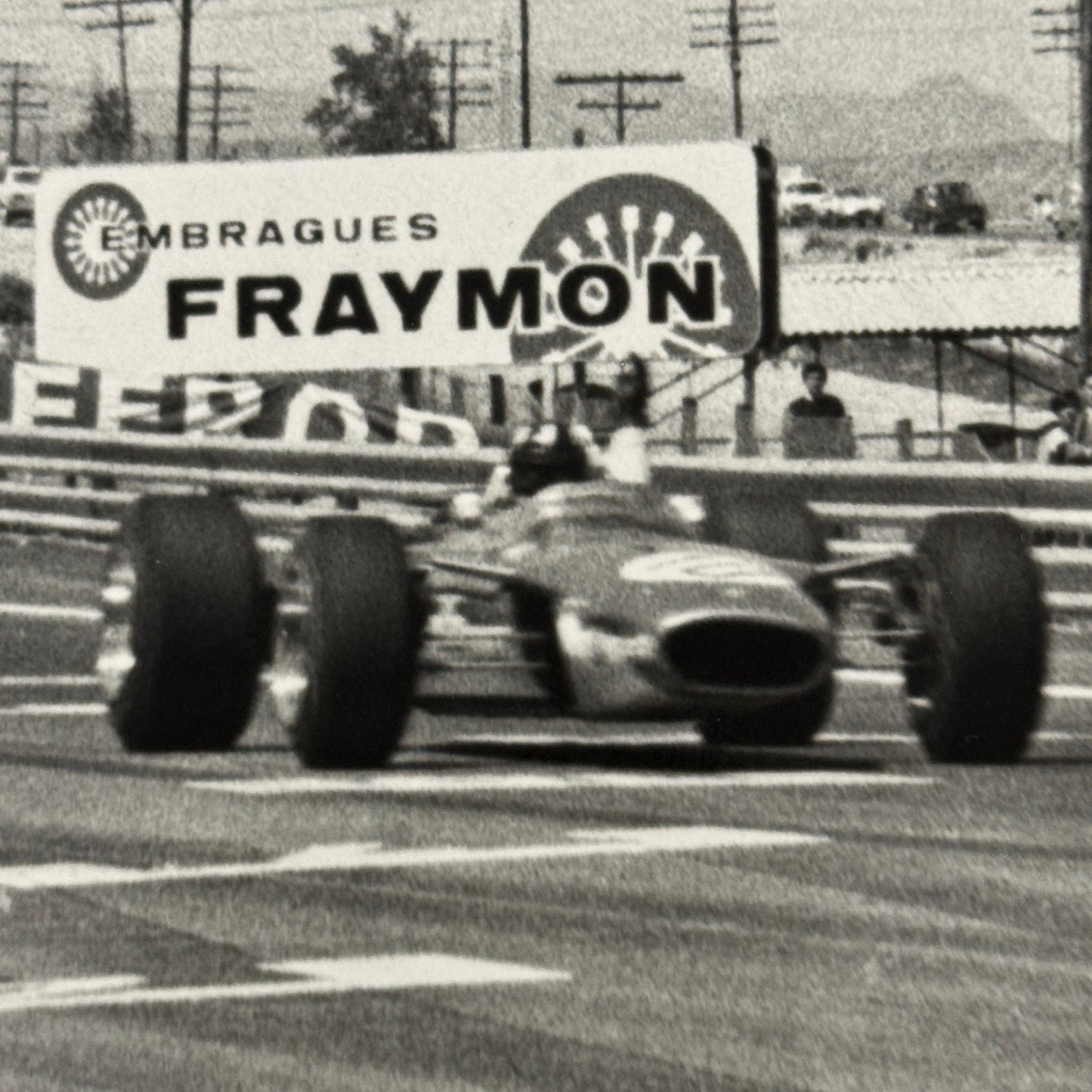 Vintage 1968 Racing Photo Graham Hill Spanish Grand Prix Win Press Photograph