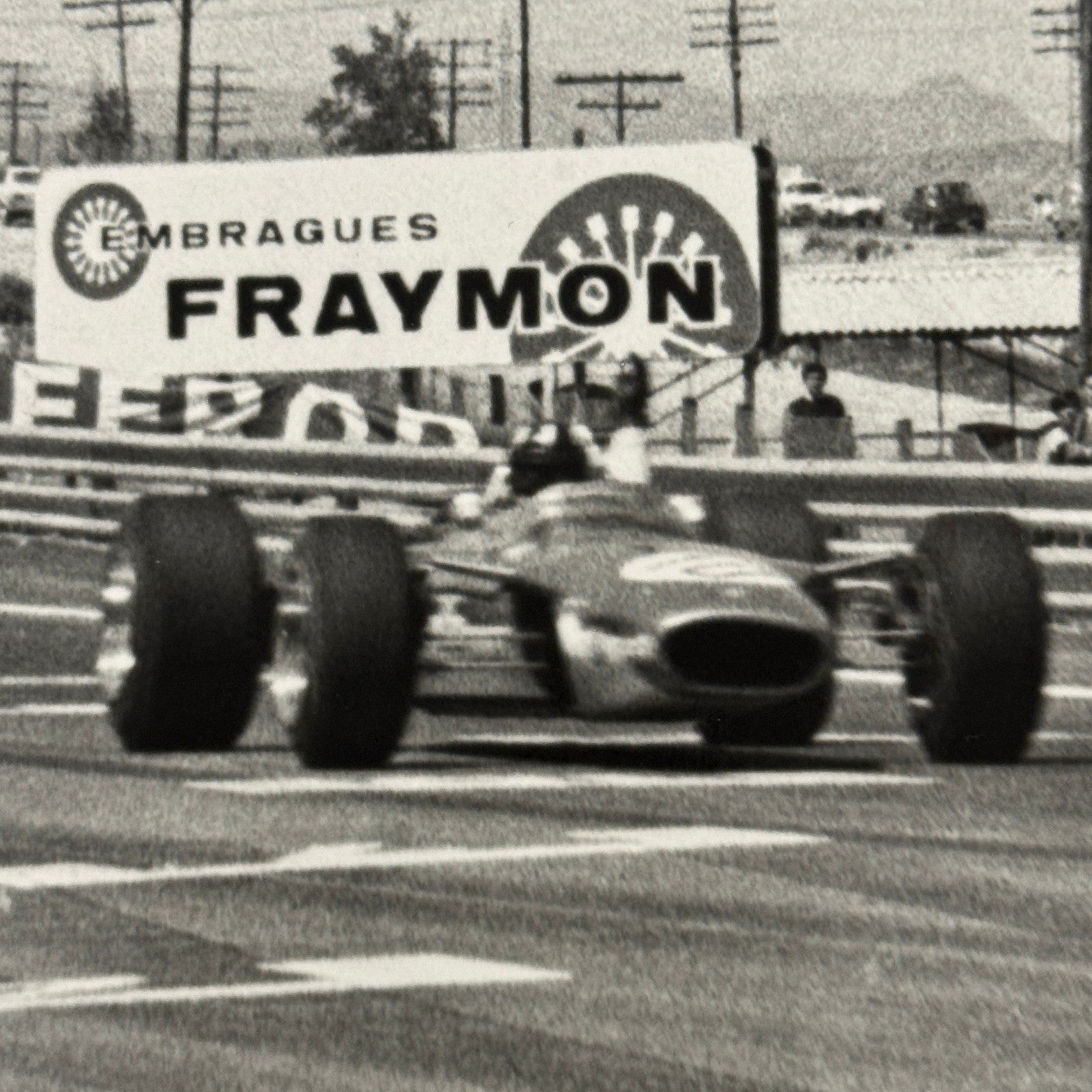 Vintage 1968 Racing Photo Graham Hill Spanish Grand Prix Win Press Photograph