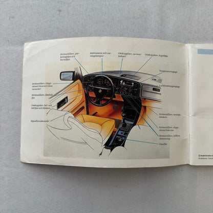 1988 Saab 900 Owners Manual Instruction Guide Book Combi Cabriolet SWEDISH TEXT