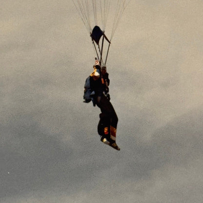 Vintage Skydiving Parachute Photo Large Format Aviation Photograph 1970s-80s
