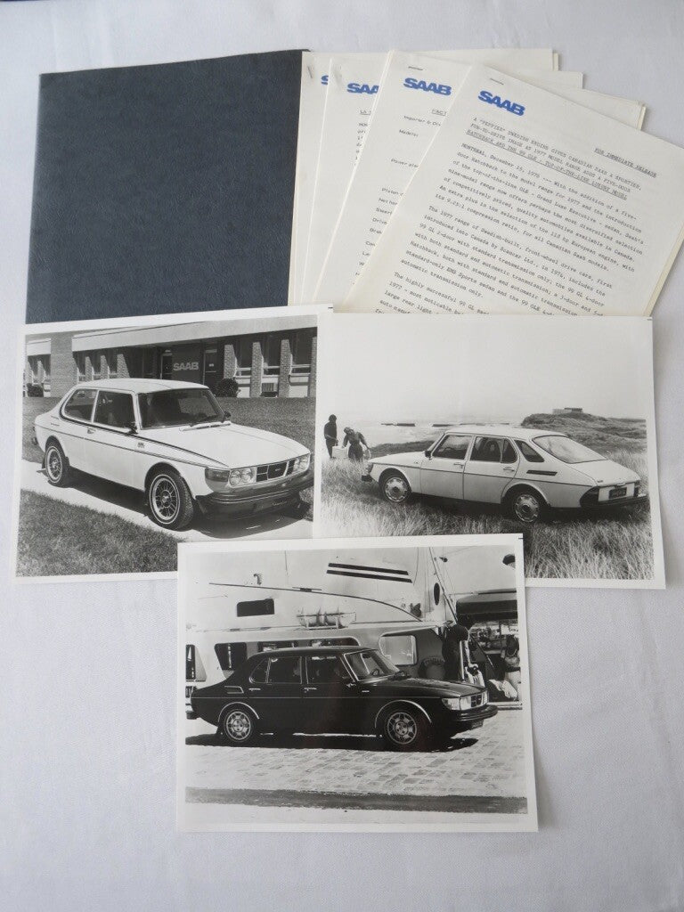 1977 Saab Press Kit Brochure Photos 99 GLE 5-Door Hatchback 99 GL Sport 