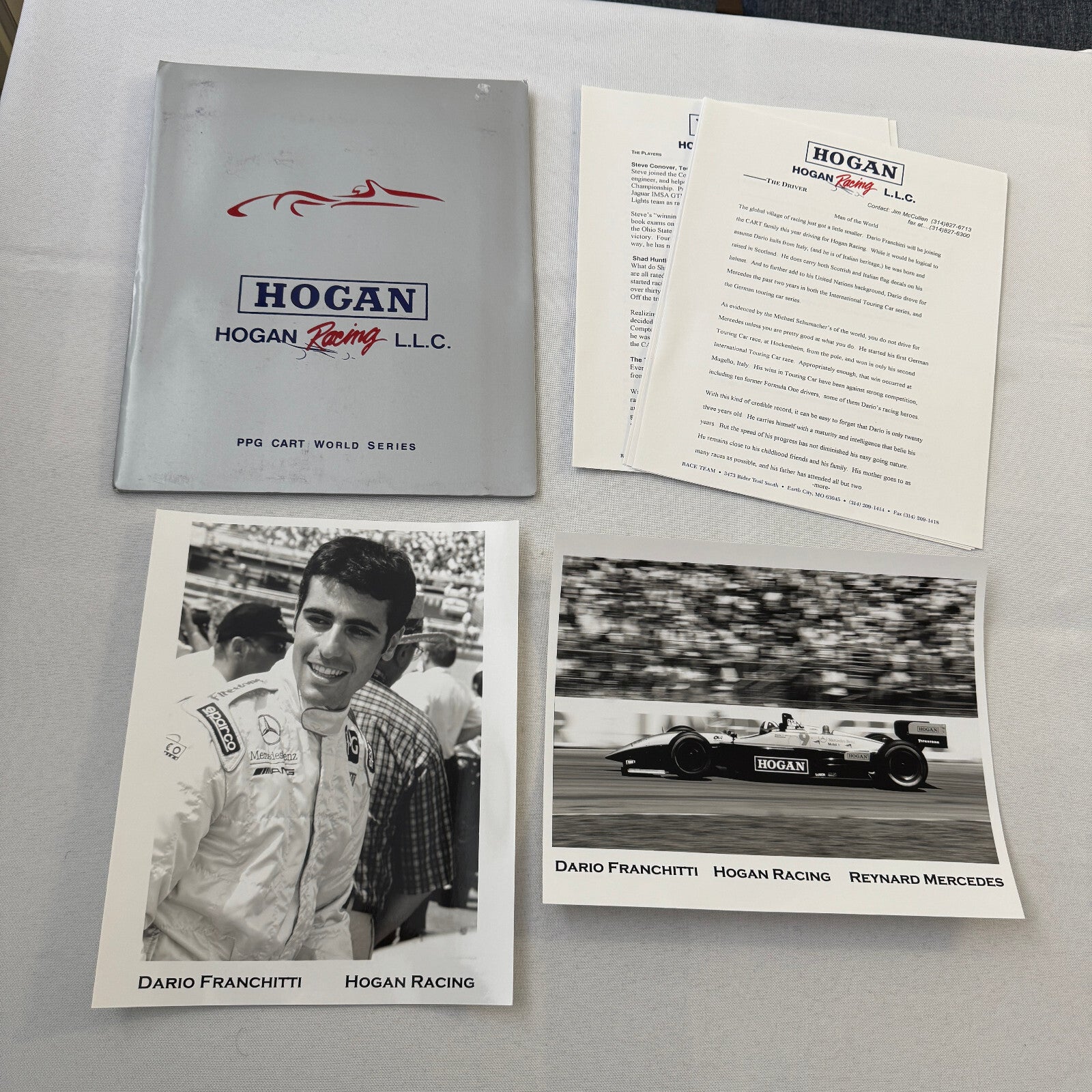 Hogan Racing PPG CART Dario Franchitti Reynard Mercedes Car Racing Press Kit
