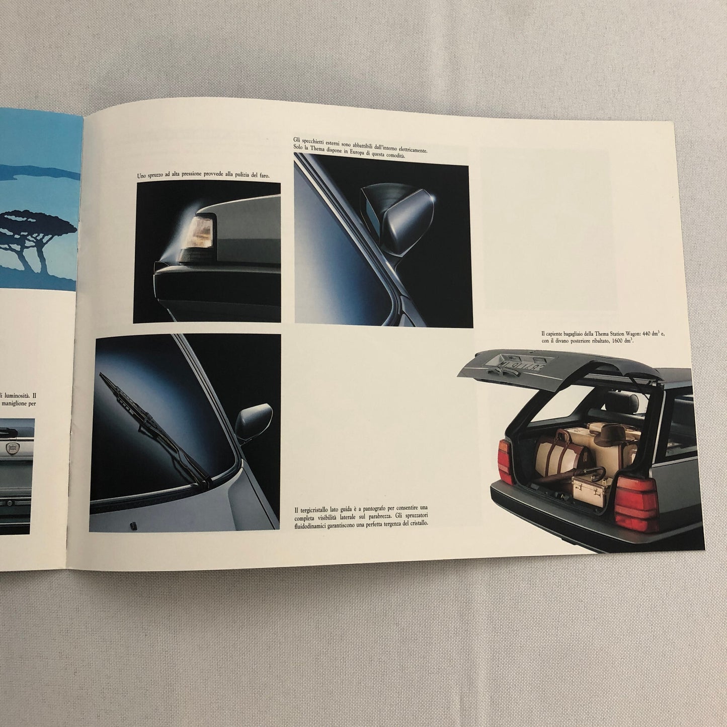 Lancia Thema Station Wagon Car Sales Brochure Catalog ITALIAN Text Turbo 16V