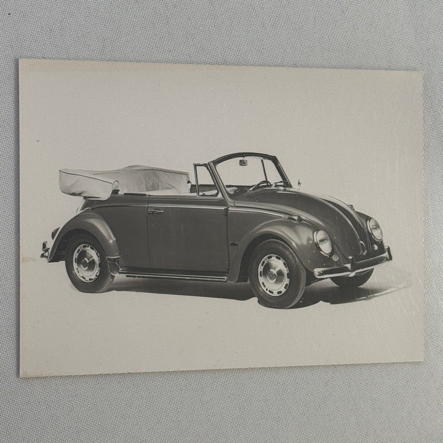 Vintage 1965 Volkswagen Beetle Convertible VW Bug Car Photo Photograph Print
