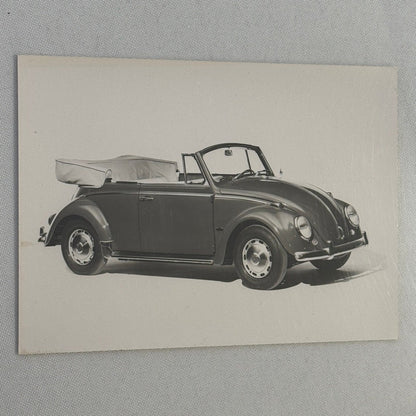 Vintage 1965 Volkswagen Beetle Convertible VW Bug Car Photo Photograph Print