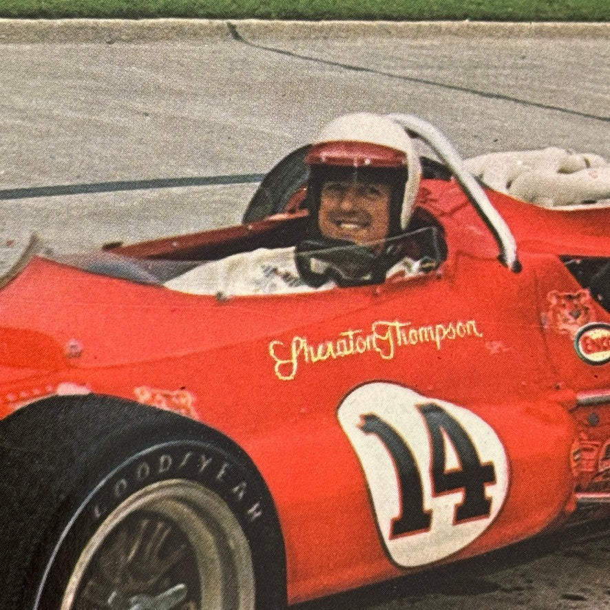 Vintage Indy Racing Postcard AJ Foyt Indianapolis 500 Driver Motorsport A.J.