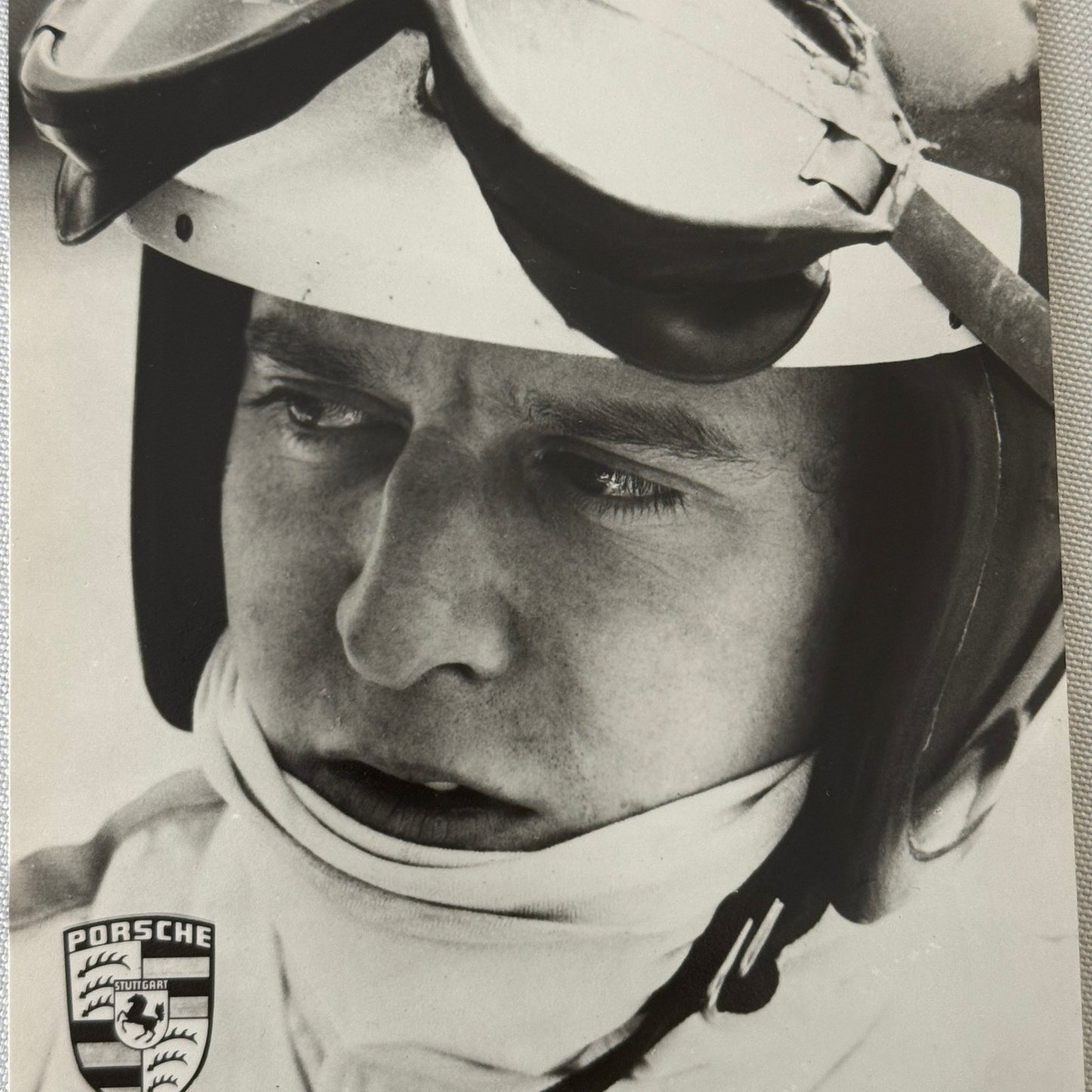 Vintage Porsche Racing Photo Postcard Driver Jackie Oliver Post Card Photograph