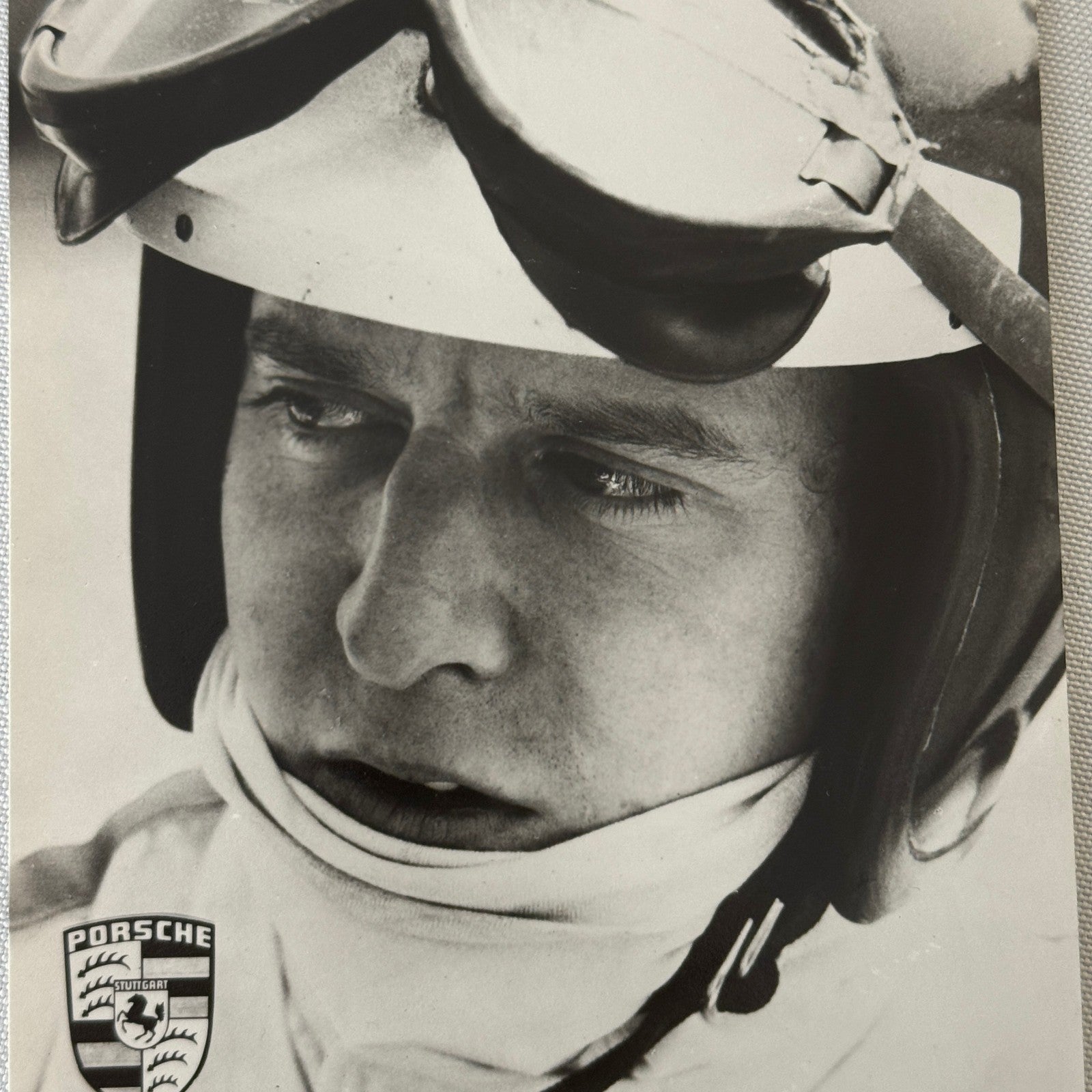 Vintage Porsche Racing Photo Postcard Driver Jackie Oliver Post Card Photograph