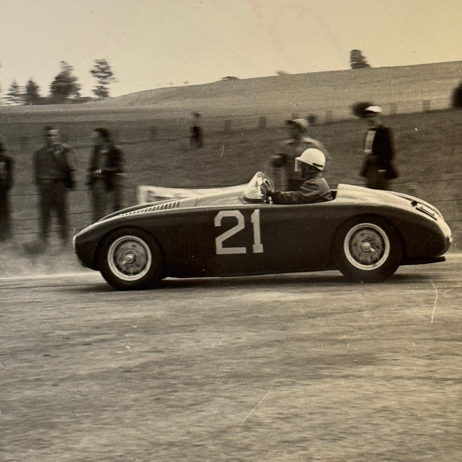 Vintage Racing Photo Photograph OSCA and MG Cars Car Motorsport