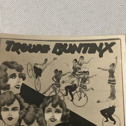 Vintage Circus Balancing Act Bicycle Bike Postcard Post Card Troupe Buntinx