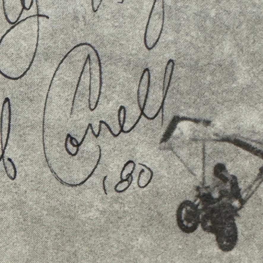 Motorcycle Stunt Man Bob Corell Crazy Correll Autograph Signed Photo Print