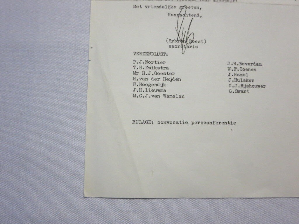 1969 RAC Tulpen Rallye Rally Racing Letter Letterhead - Dutch Rallying 