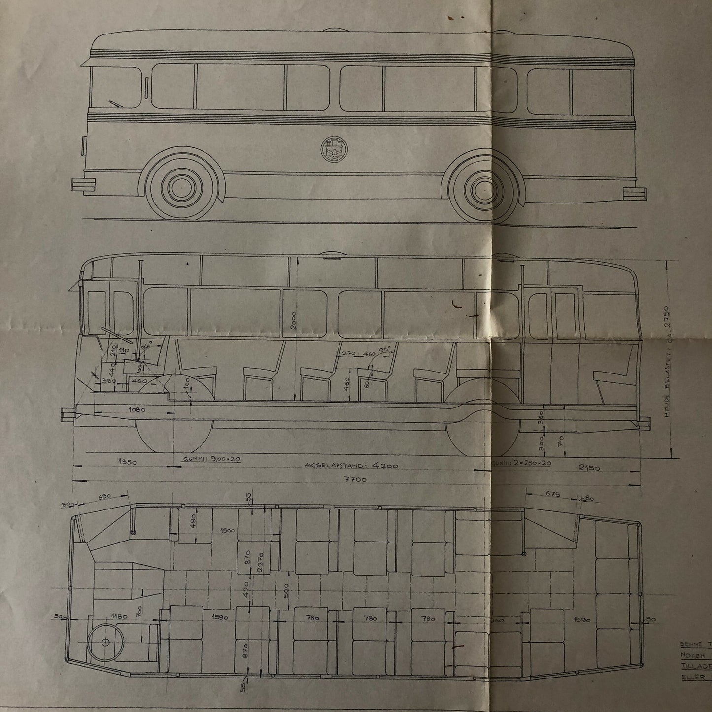 1937 Coachbuilder Bus Design Blueprint Rendering Blue Print Coach Bus Truck
