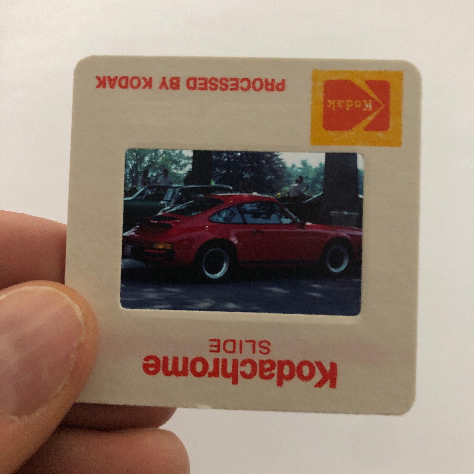 Porsche 911 Car 35mm Photo Slide Vintage 1981
