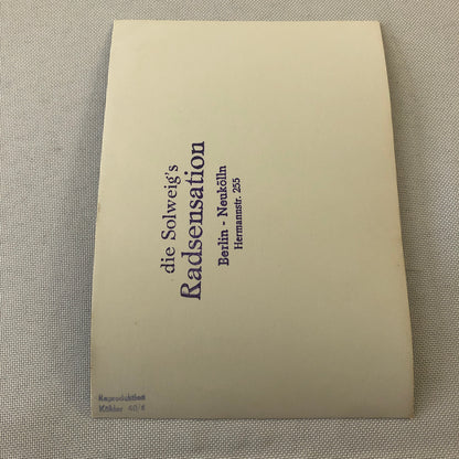 Circus Performer Vintage Photo Photograph Bicycle Balancing Act Berlin Germany