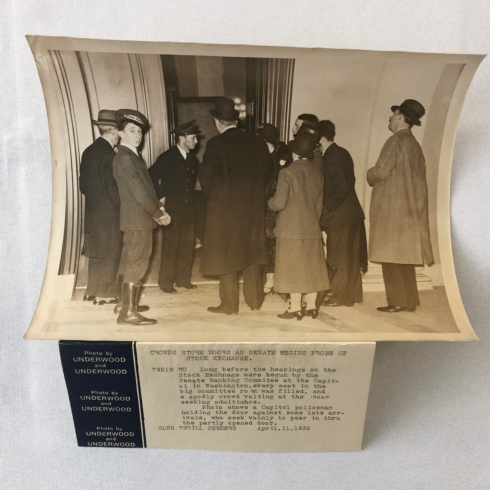 Press Photo Photograph Lot Stock Market Crash Senate Investigation 1932 Archive