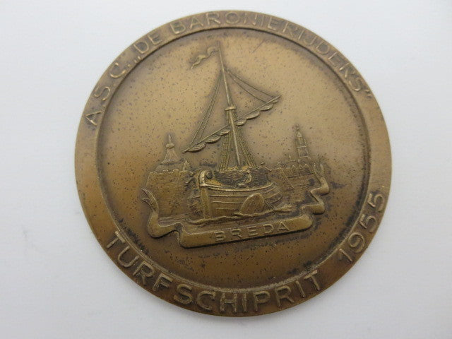 Vintage European Car Club Rally Badge ASC de Baronierijders Turfschiprit 1955