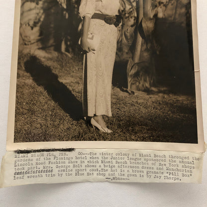 Press Photo Photograph Miami Beach Fashion Show Underwood and Underwood