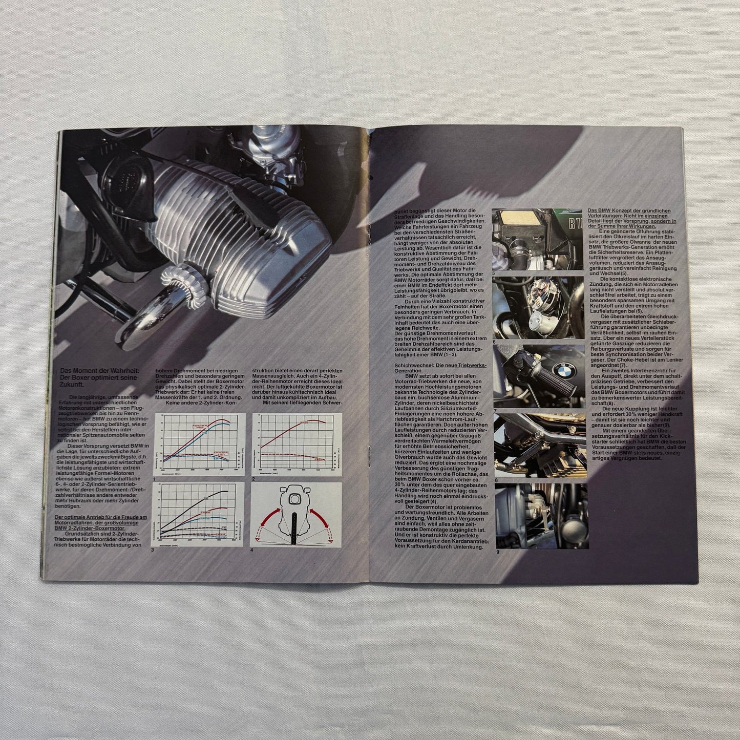 1981 BMW Motorcycle Sales Brochure Catalog R100 CS RT R80 R65 R45 GERMAN