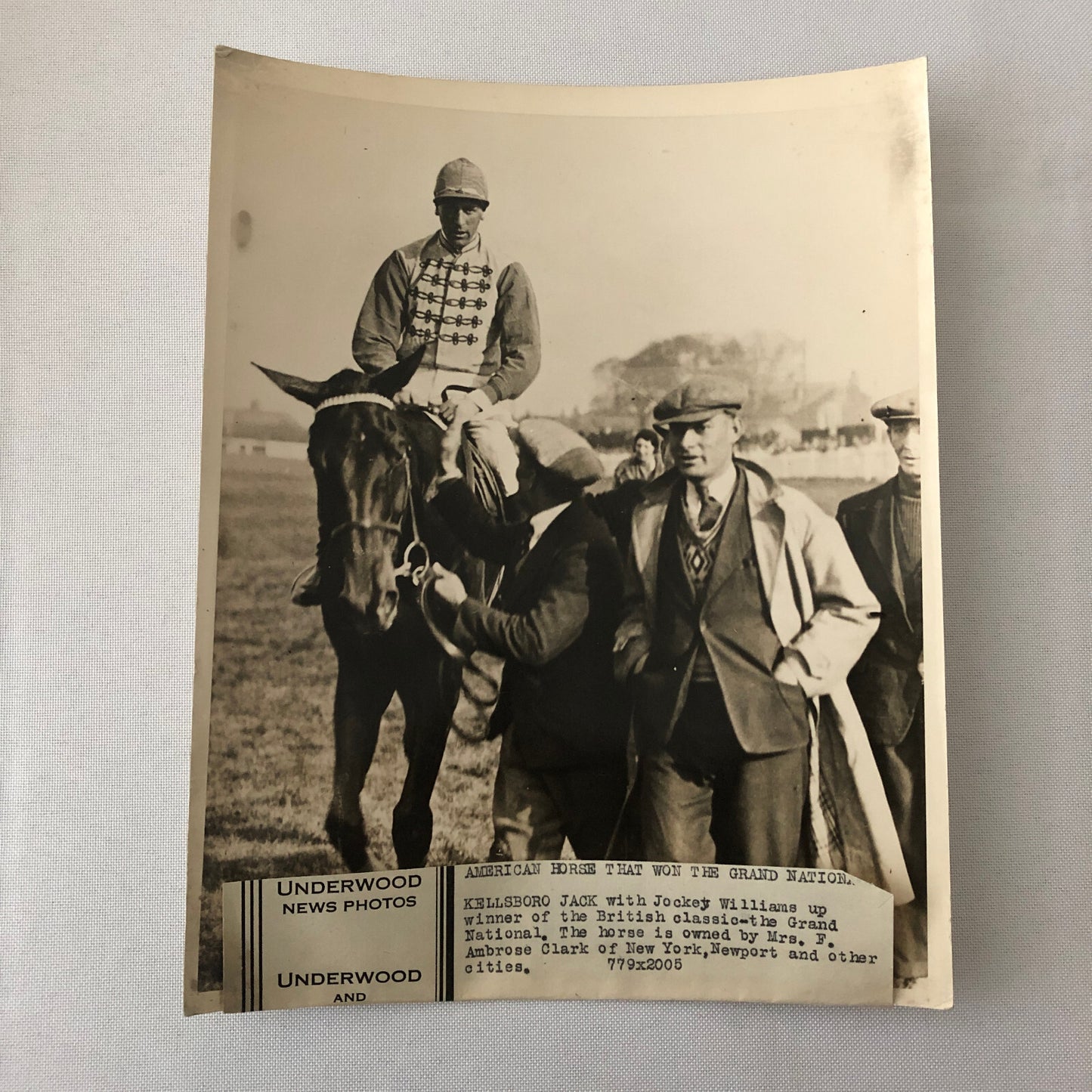 Press Photo Photograph Horse Racing Kellsboro Jack British Classic Underwood