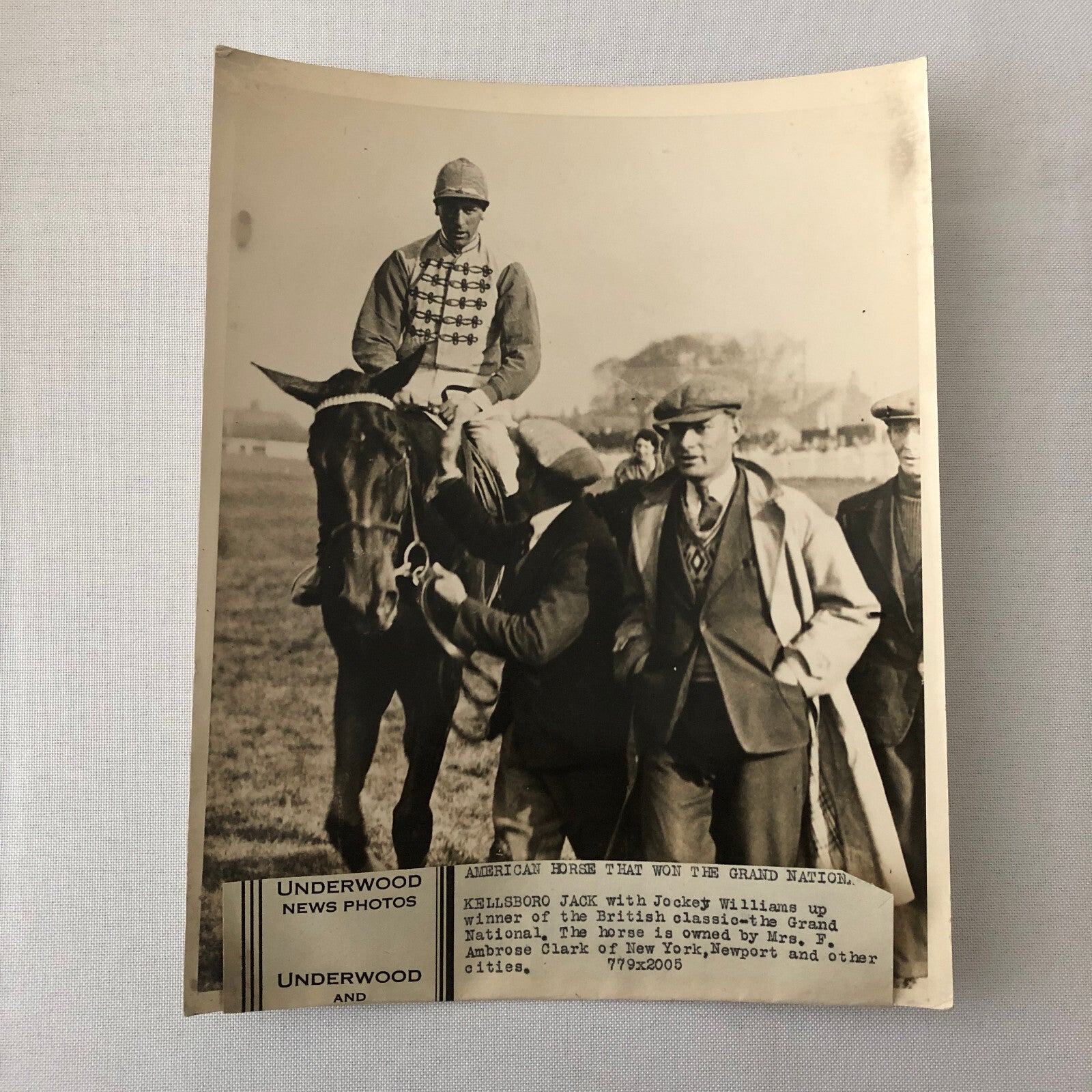 Press Photo Photograph Horse Racing Kellsboro Jack British Classic Underwood