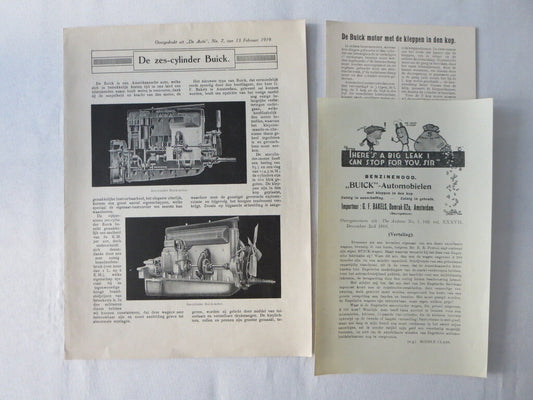 1919 Buick Sales Brochure Catalog Coupe Sedan Cabriolet - DUTCH TEXT European 