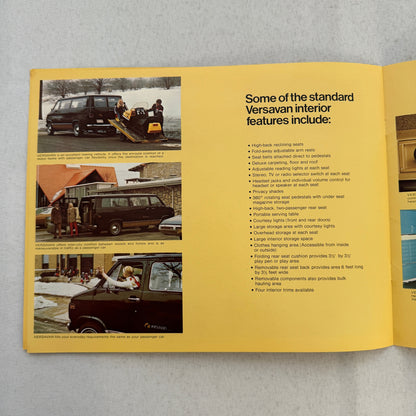 UOP Bostrom Versavan Vintage Conversion Van Sales Brochure Catalog GMC Vandura