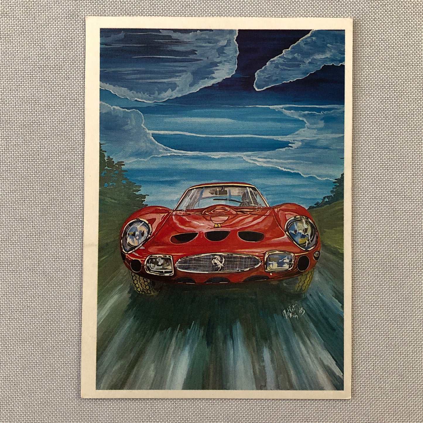 Ferrari 250 GTO Illustration Postcard Post Card Alain Mathat