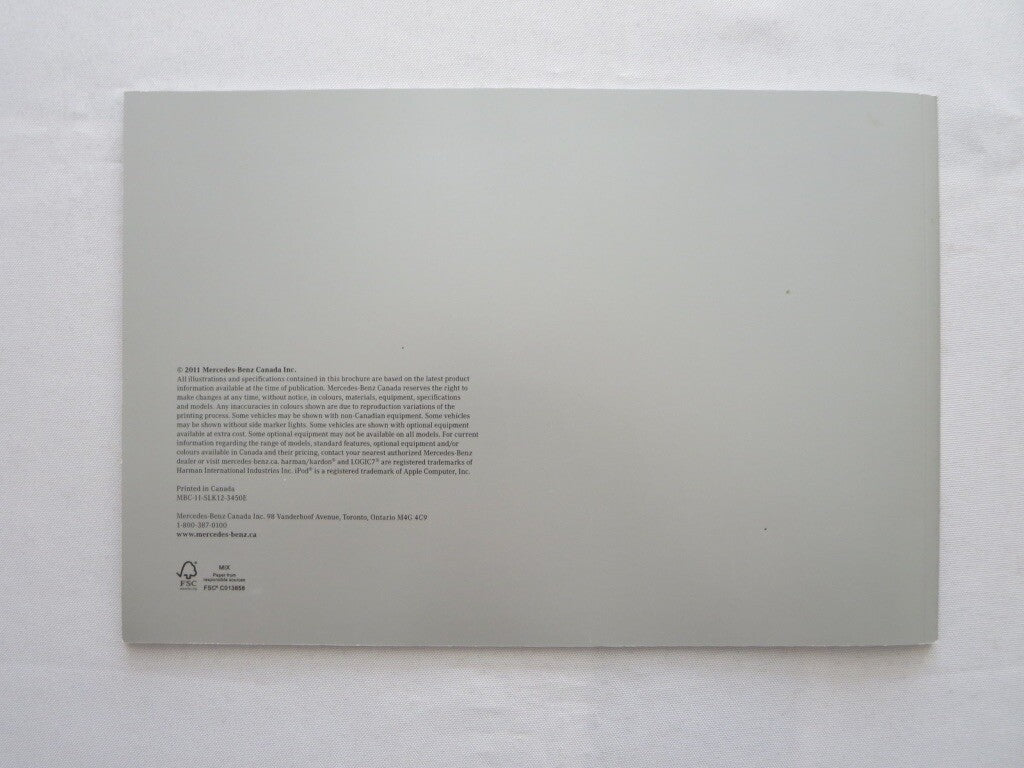2012 Mercedes SLK 350 Sales Brochure Advertising Catalog SLK350